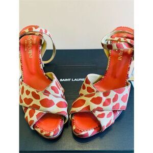 YSL RARE Tom Ford for YSL 2002 Authentic (w Cert) Eva Lip Ankle Strap Sandal